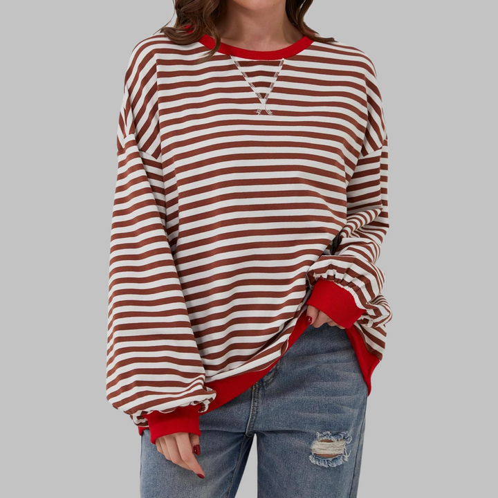 SVEA | Gestreiftes Langarm-Sweatshirt mit Rundhalsausschnitt (1 kaufen, 1 gratis dazu)