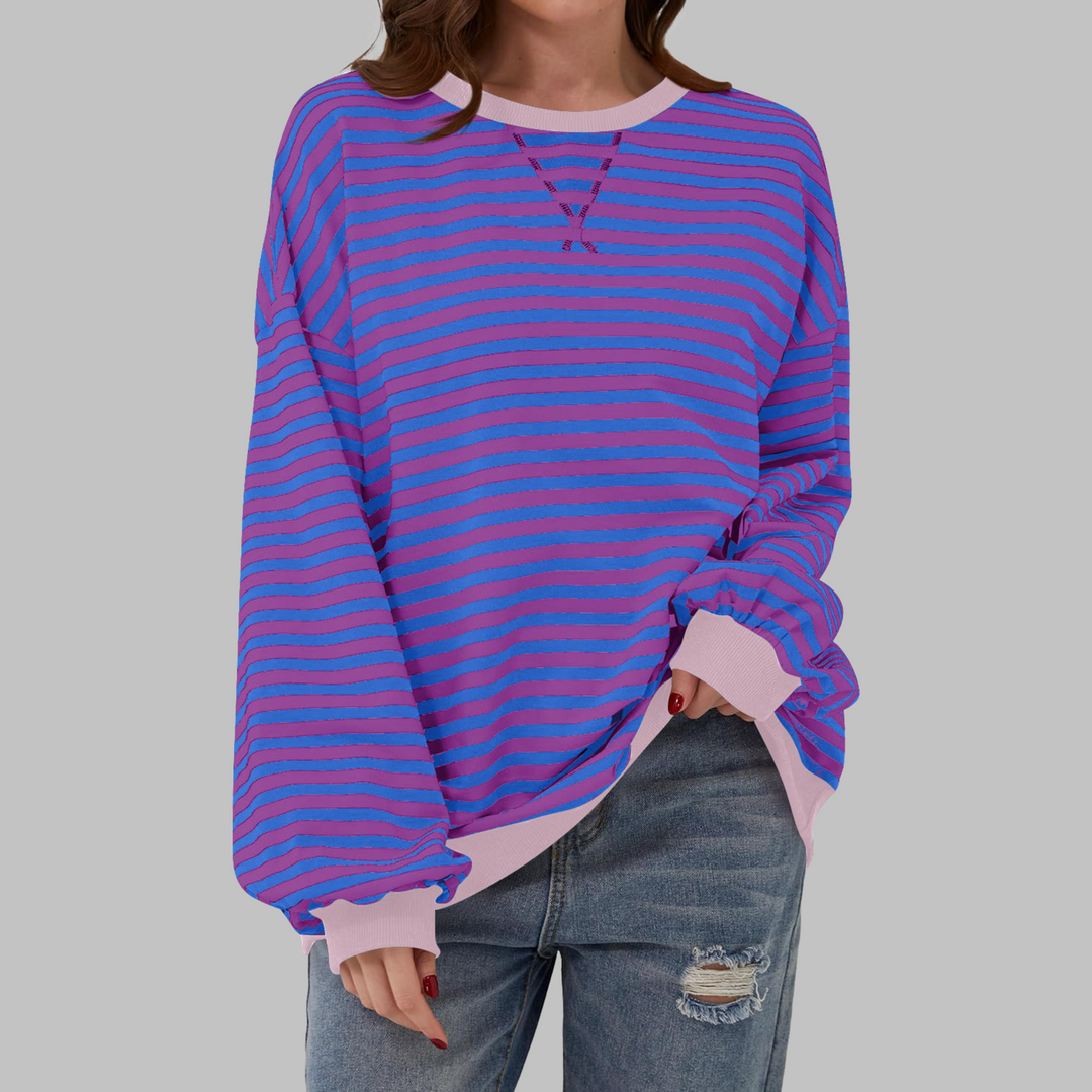 SVEA | Gestreiftes Langarm-Sweatshirt mit Rundhalsausschnitt (1 kaufen, 1 gratis dazu)