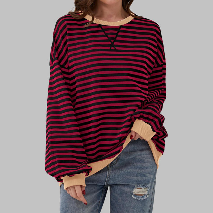 SVEA | Gestreiftes Langarm-Sweatshirt mit Rundhalsausschnitt (1 kaufen, 1 gratis dazu)