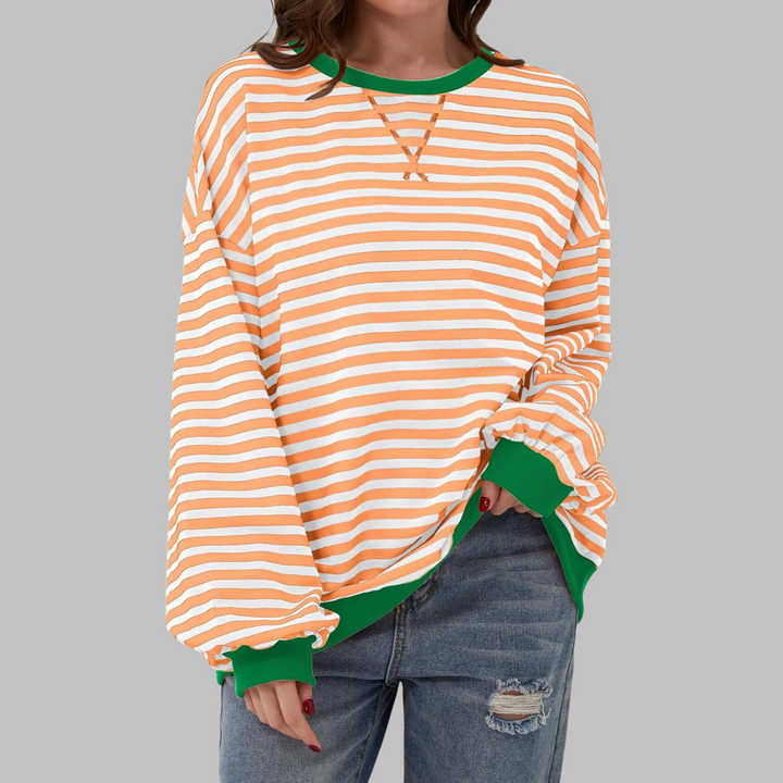 SVEA | Gestreiftes Langarm-Sweatshirt mit Rundhalsausschnitt (1 kaufen, 1 gratis dazu)