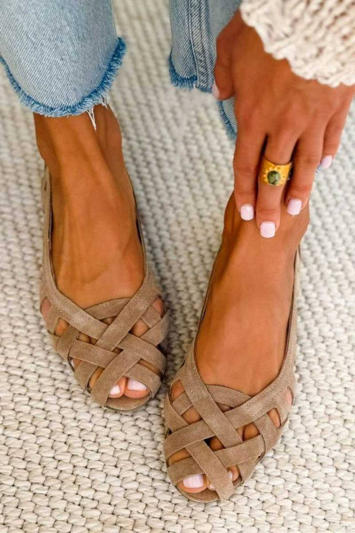 Lena | Geflochtene Sandalen mit Spitze