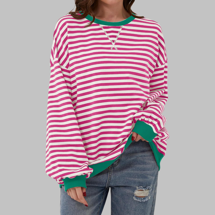 SVEA | Gestreiftes Langarm-Sweatshirt mit Rundhalsausschnitt (1 kaufen, 1 gratis dazu)