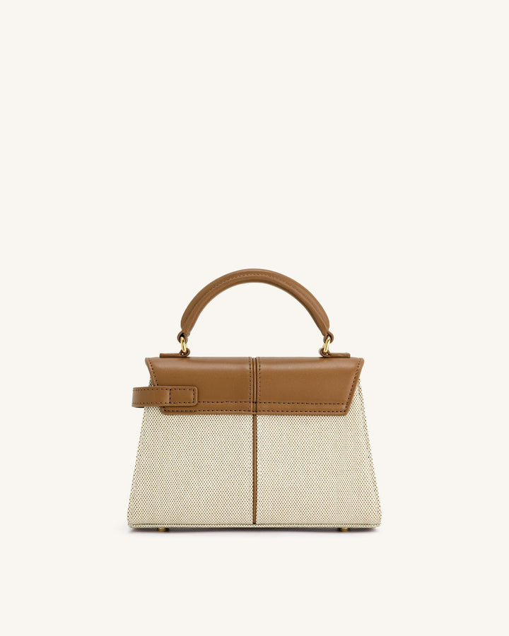 Top Handle Bag - Brown Canvas