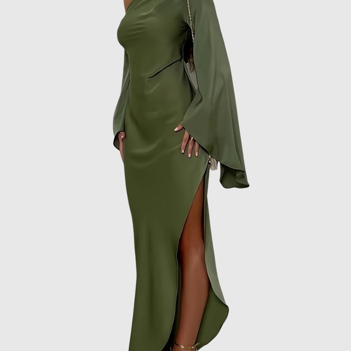 Elegant One‑Shoulder Evening Dress