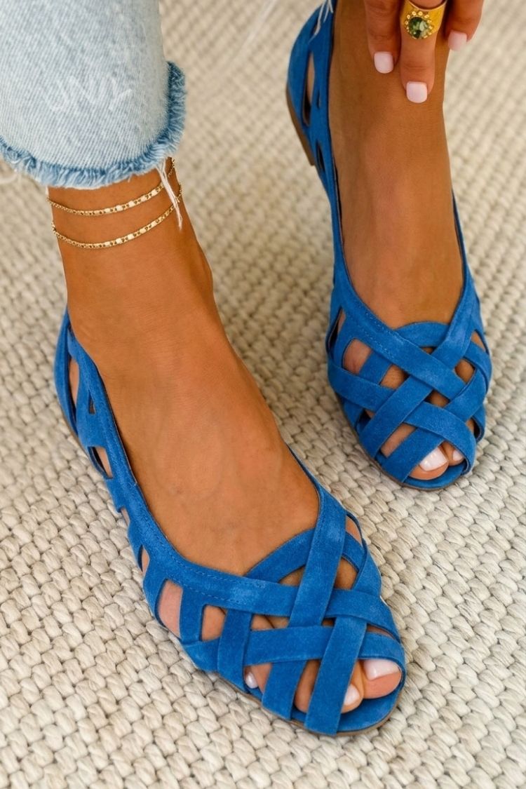 Lena | Geflochtene Sandalen mit Spitze