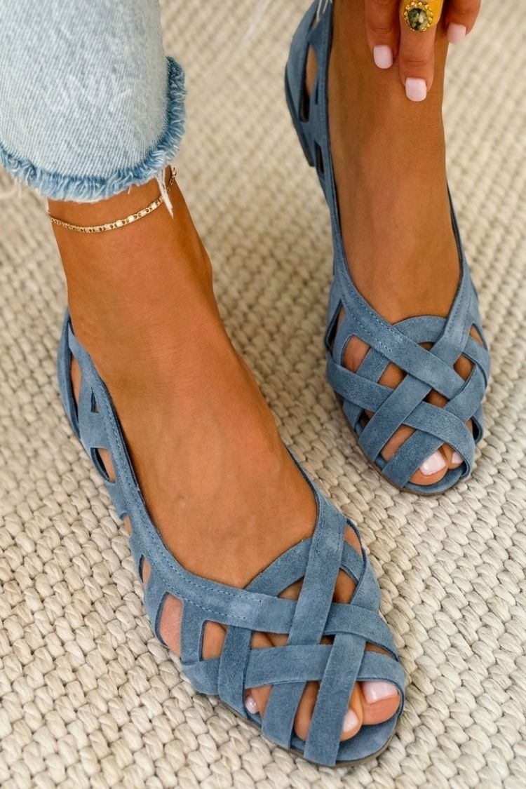 Lena | Geflochtene Sandalen mit Spitze