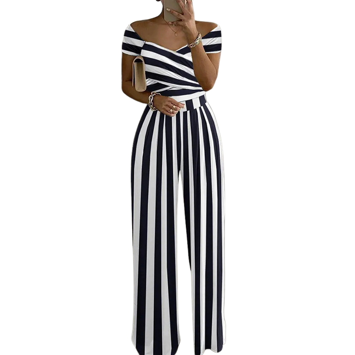 Floral Off Shoulder Wrap Jumpsuit