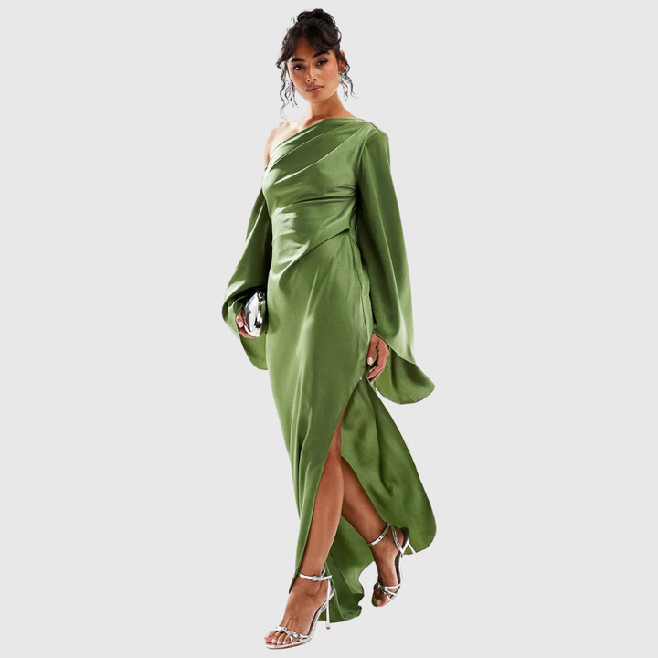Satin Flow Maxi Dress