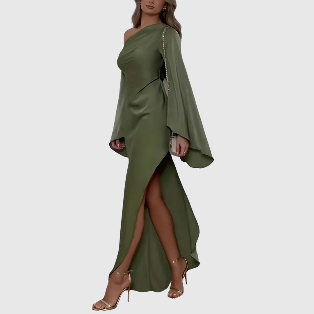 Elegant One‑Shoulder Evening Dress