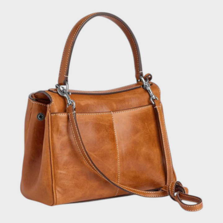 Jane | Structured Leather Bag with Magnetic Flap