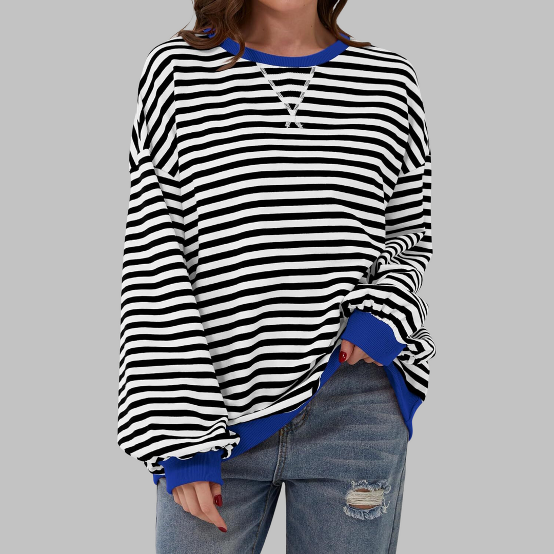 SVEA | Gestreiftes Langarm-Sweatshirt mit Rundhalsausschnitt (1 kaufen, 1 gratis dazu)