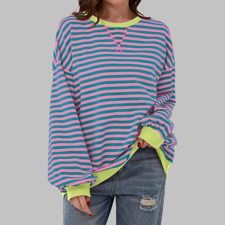 SVEA | Gestreiftes Langarm-Sweatshirt mit Rundhalsausschnitt (1 kaufen, 1 gratis dazu)