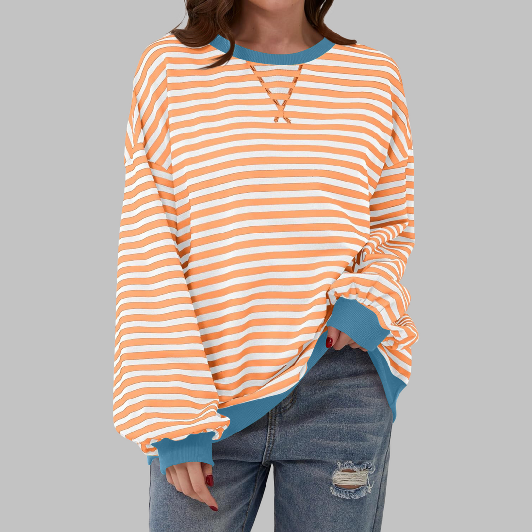SVEA | Gestreiftes Langarm-Sweatshirt mit Rundhalsausschnitt (1 kaufen, 1 gratis dazu)