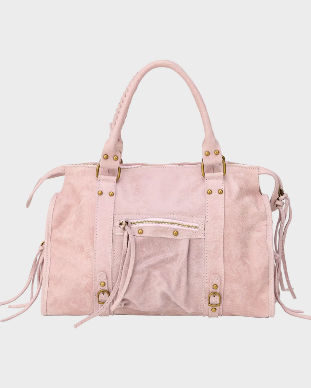 Jane | Vanilla Pink Shoulder Bag with Zipper