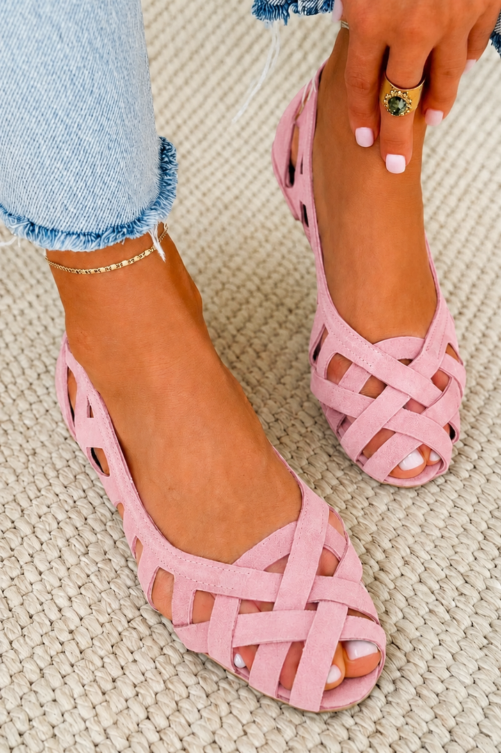 Lena | Geflochtene Sandalen mit Spitze