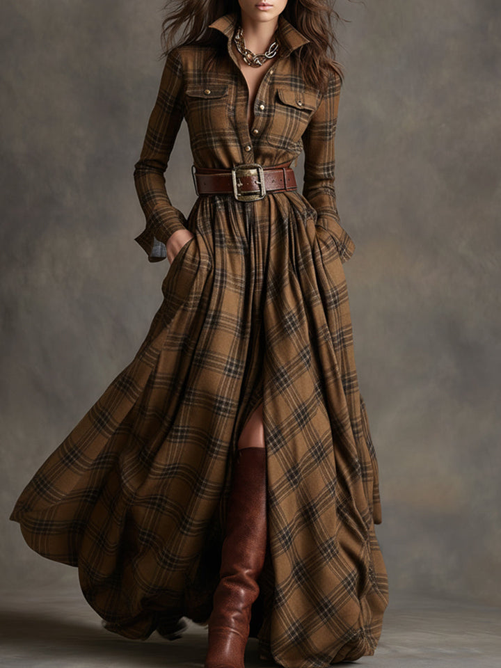 SVEA | Maxi-Hemdkleid mit Karomuster