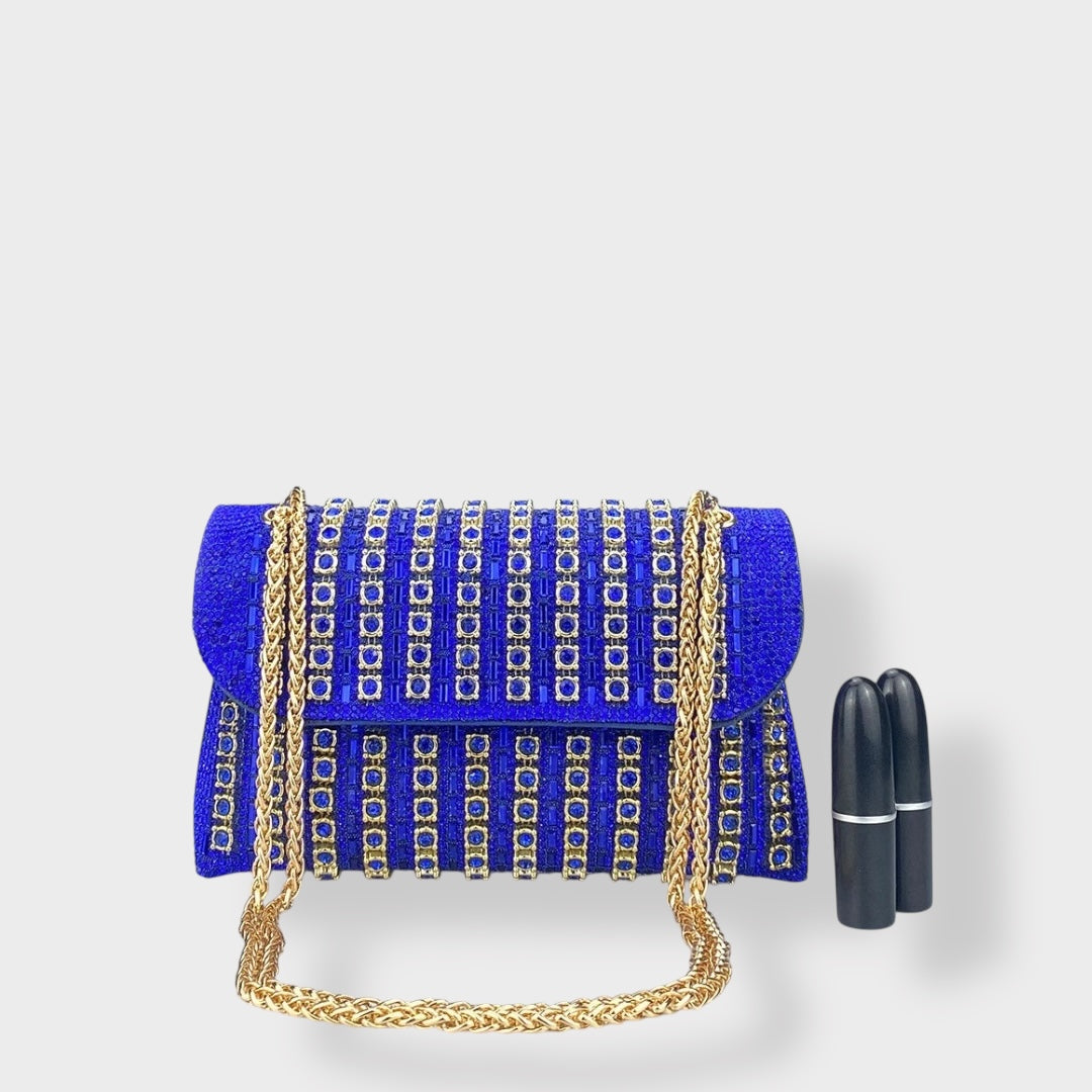 Jane | Chain Shoulder Bag with Colored Diamonds