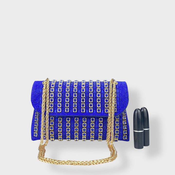 Jane | Chain Shoulder Bag with Colored Diamonds