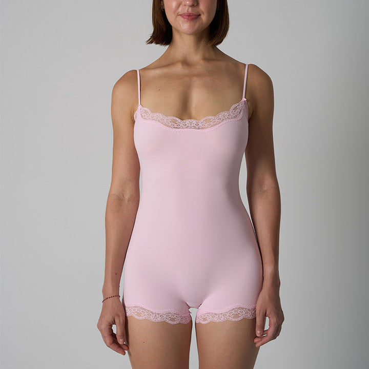 Chic Slim Seamless Spaghetti Strap Bodysuit