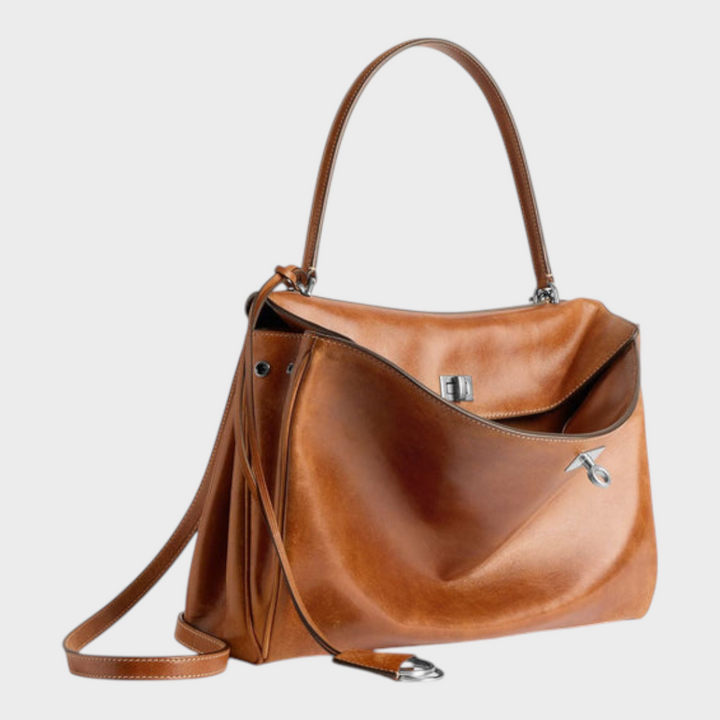 Jane | Structured Leather Bag with Magnetic Flap