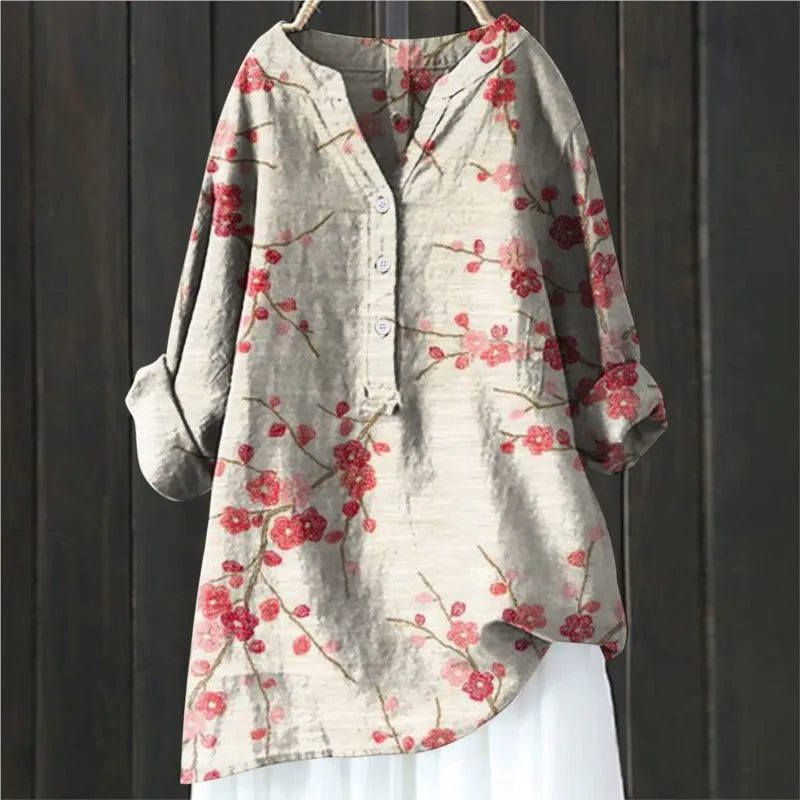 SVEA | Blumige französische Vintage-Bluse