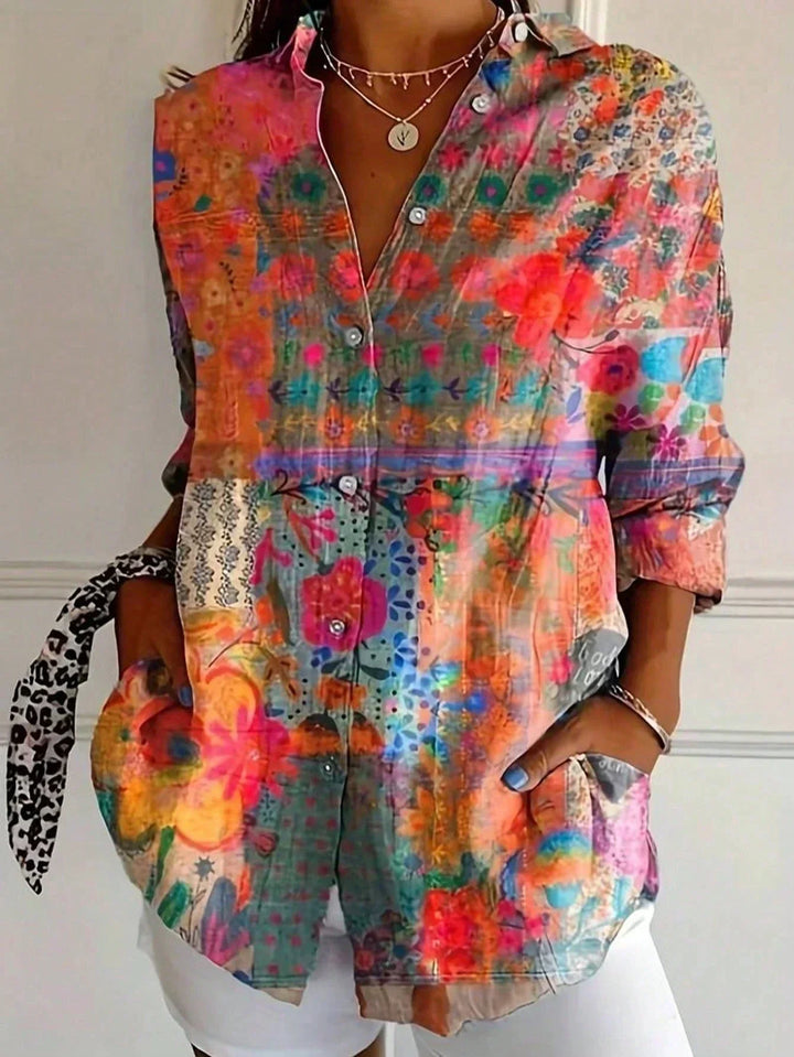 SVEA | Farbenfrohe Musterbluse
