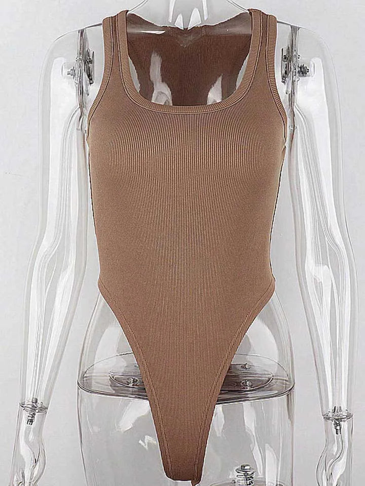 Casual Sleeveless Bodysuit