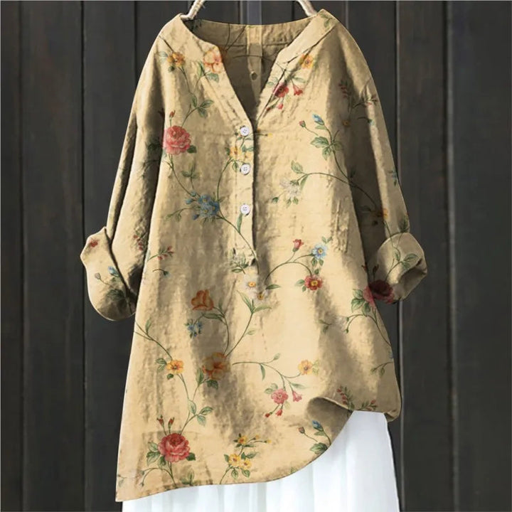 SVEA | Blumige französische Vintage-Bluse