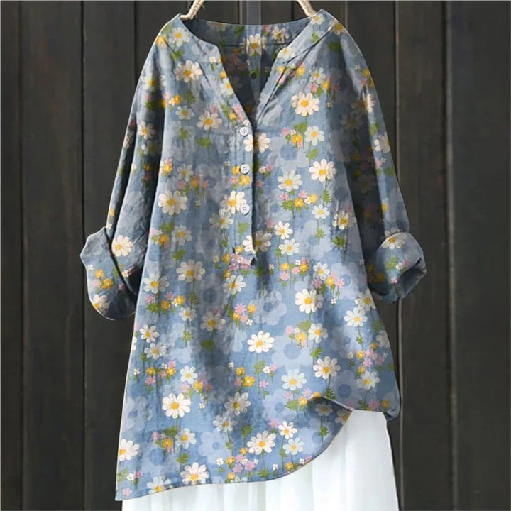 SVEA | Blumige französische Vintage-Bluse