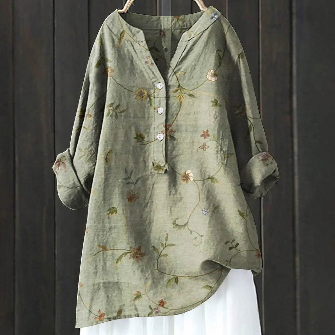 SVEA | Blumige französische Vintage-Bluse