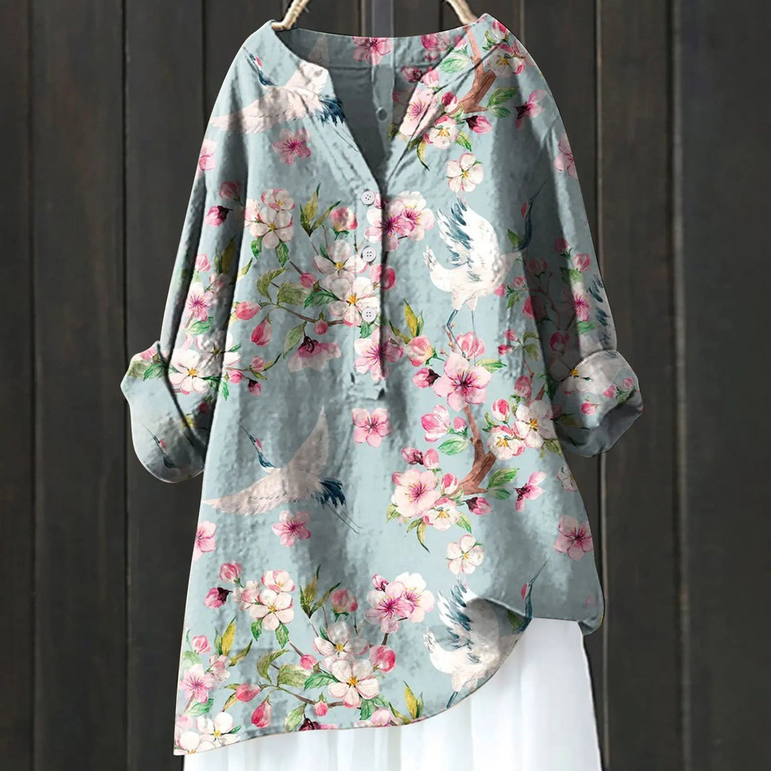 SVEA | Blumige französische Vintage-Bluse