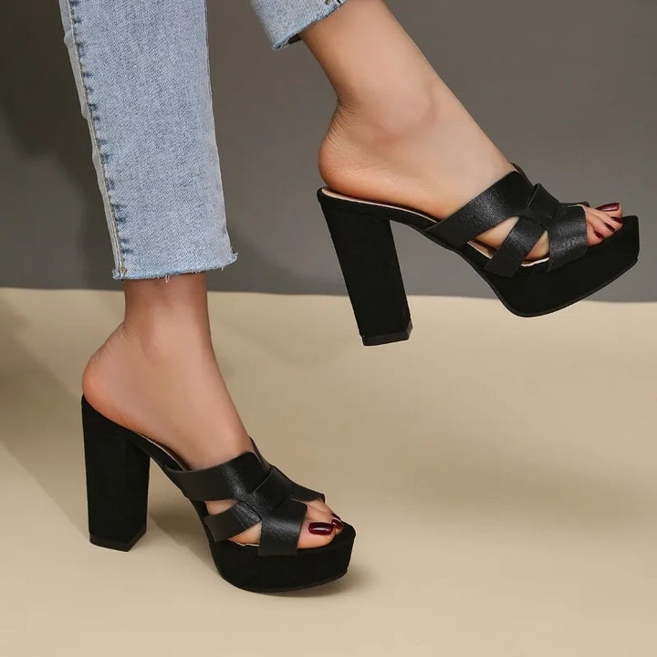 Elena™ | Mühelose Plattform-Eleganz Absatzschuhe
