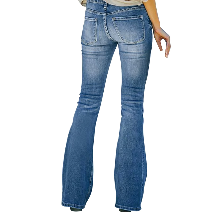 Comfortable High Waist Vintage Flared Jeans