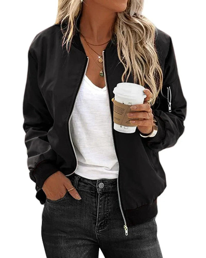 Classic Zip-Up Bomber Jacket