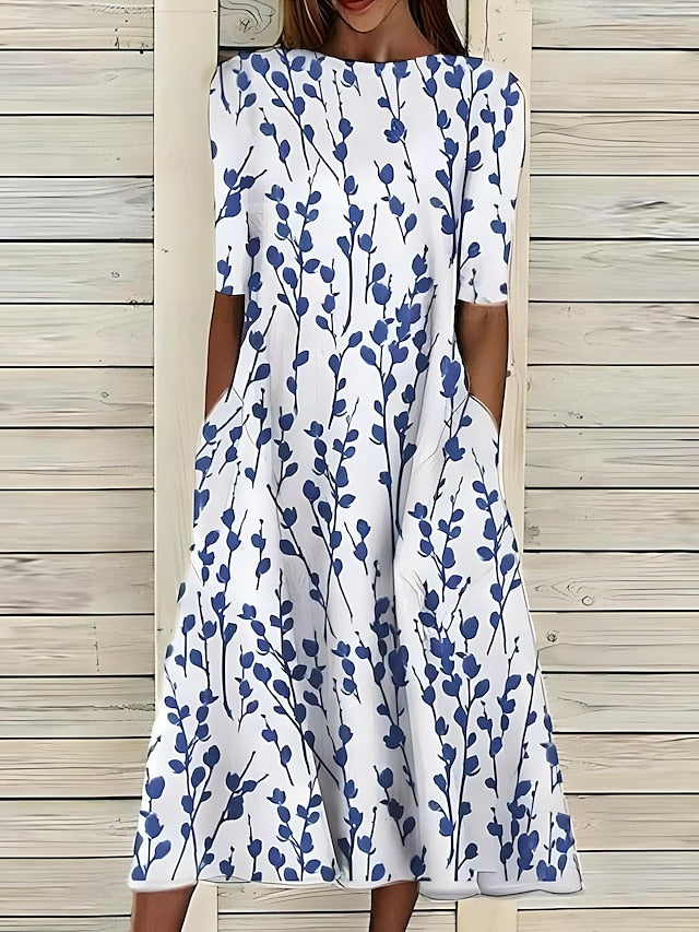SVEA | Sommerliches Midikleid mit elegantem Blumenprint