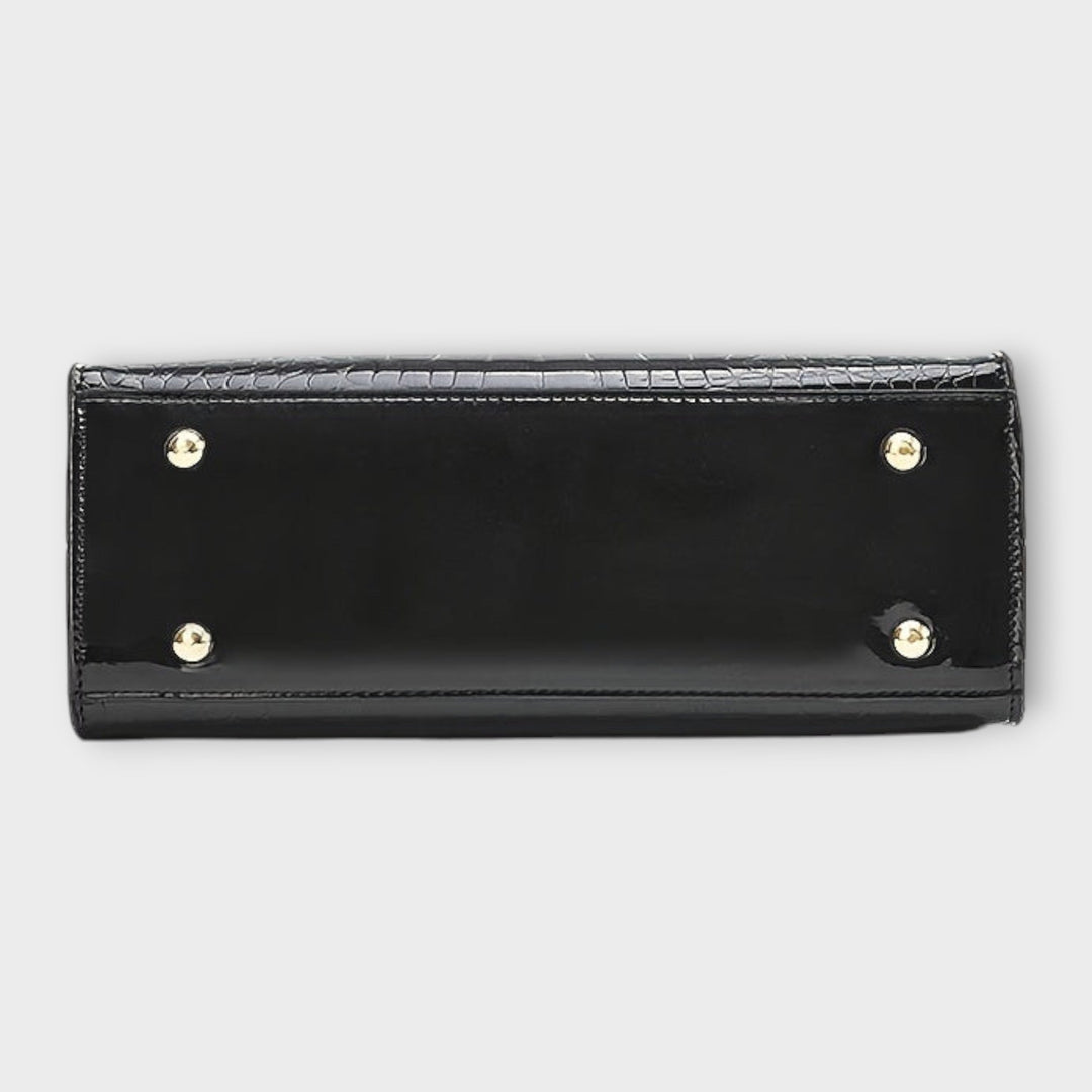 SVEA | Olivia Glänzende Handtasche mit Krokodilprägung