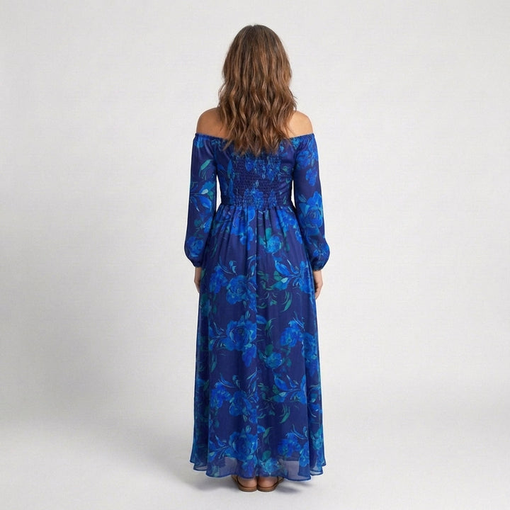 Off Shoulder Floral Maxi Dress