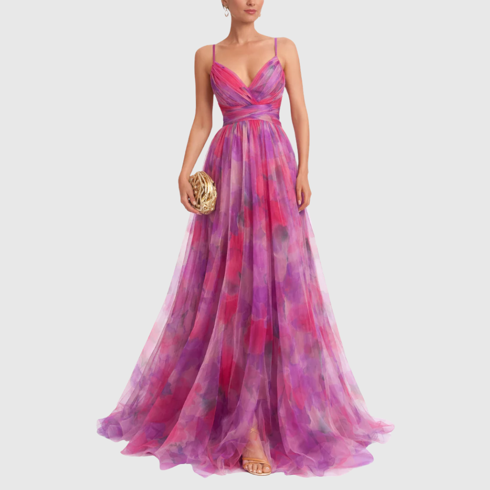 Alexa - Enchanting Floral Print Maxi Dress